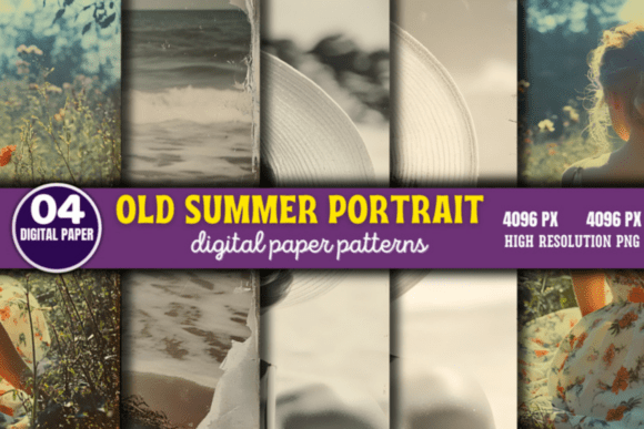 Download Old Summer Portrait Photos Pattern 2 - Premium Resources