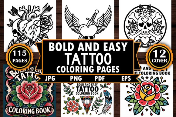 Download Bold and Easy Tattoo Coloring Pages - Easy Collection