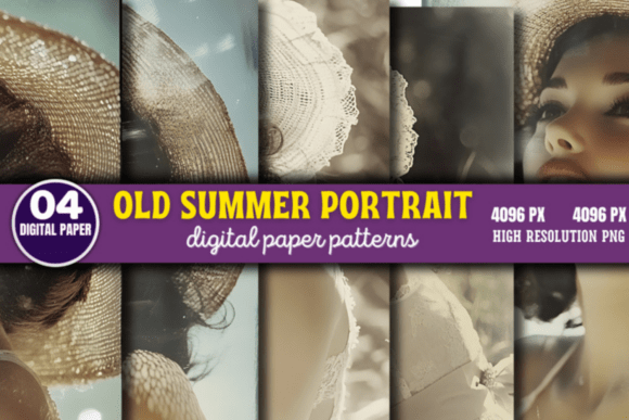 Download Old Summer Portrait Photos Pattern 3 - Premium Resources