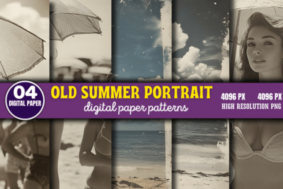 Download Old Summer Portrait Photos Pattern 1 - Premium Resources